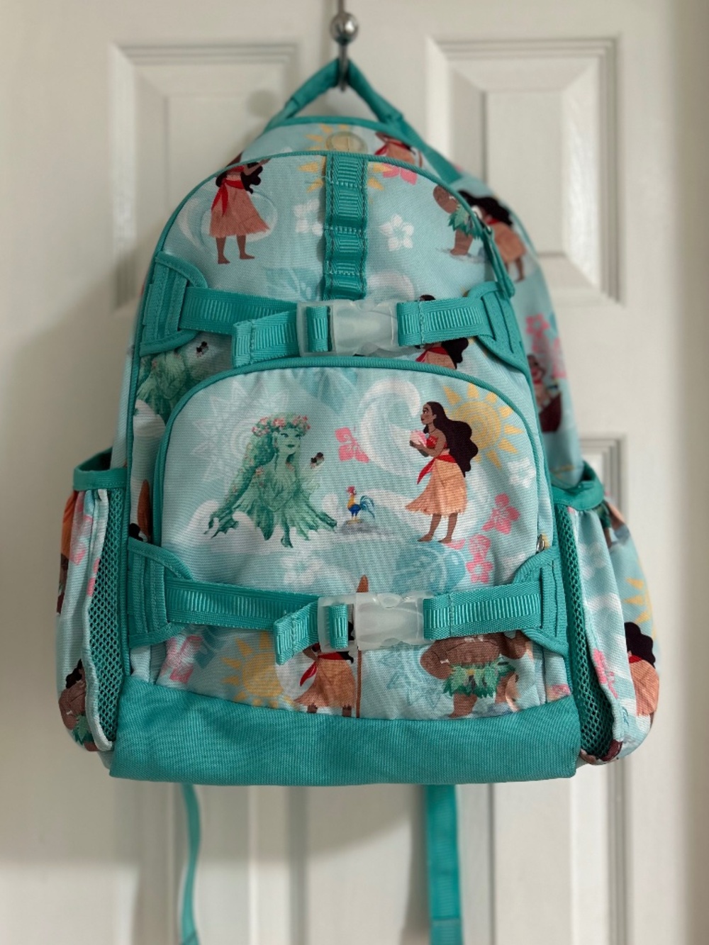 Pottery Barn Kids Disney Moana Large Mackenzie Backpack Big Kid School Bag Aqua